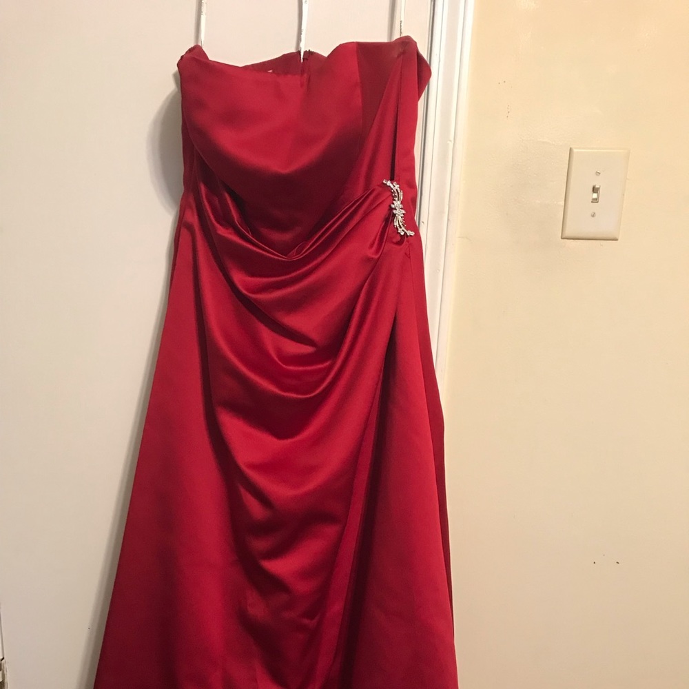 Red David’s bridal gown... only wore once